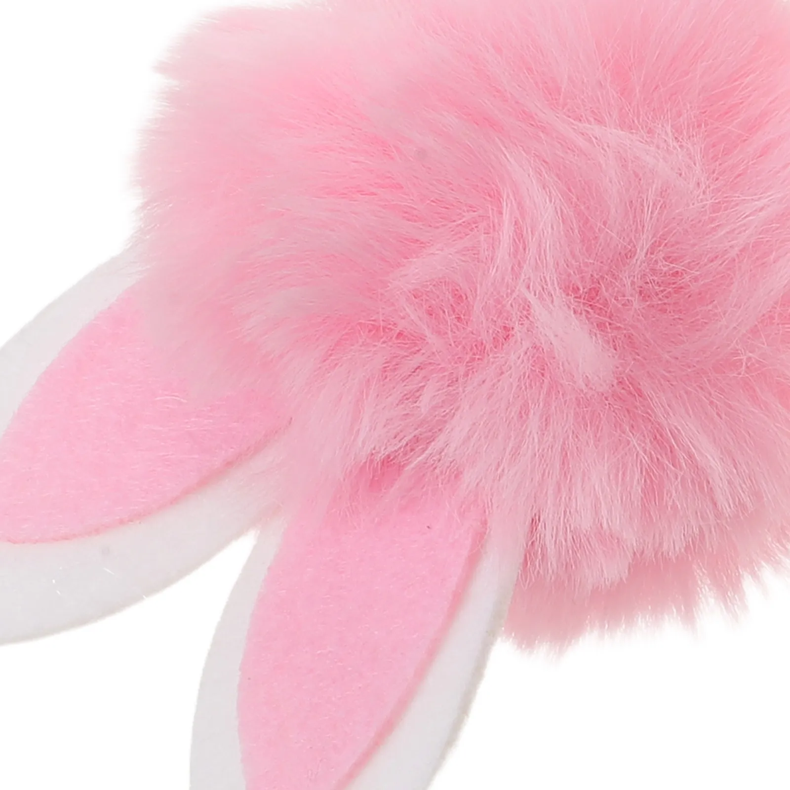6Pcs Mini Bunny Headband Accessory for DIY Hair Clip Making Easter 3D Garland Decoration Spring Festival Party Home Decor Pink