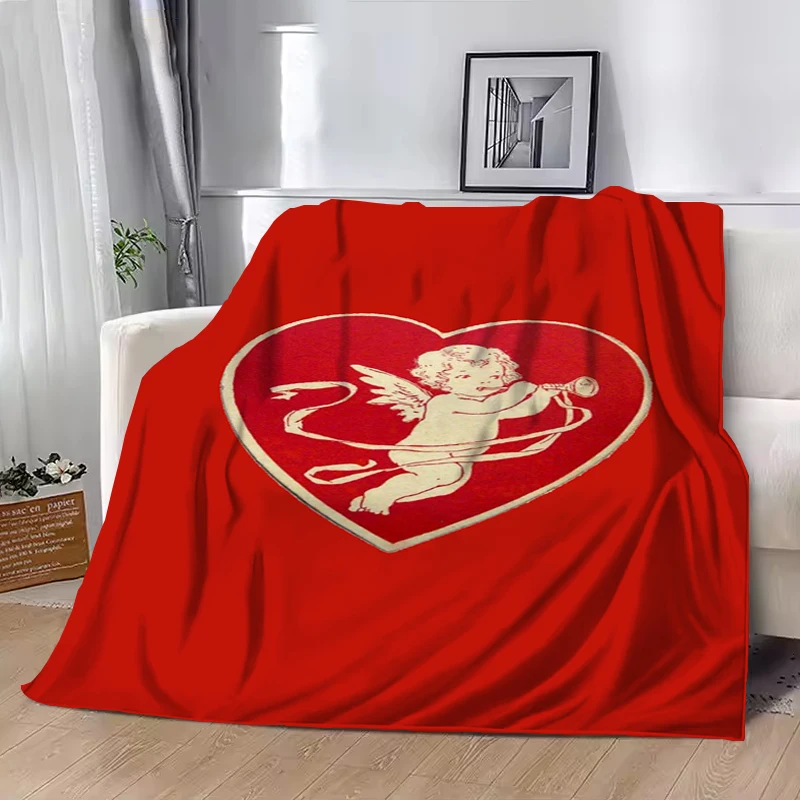 

Angelic Cupid Throw Blanket Decorative Sofa Blankets Downy Luxury Designer Bedding Soft Plaid With Print Office Throwing Catnap