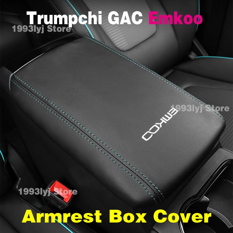 For Trumpchi GAC Emkoo Car Center Control Armrest Box Microfiber Leather Trim Cover Max Accessories