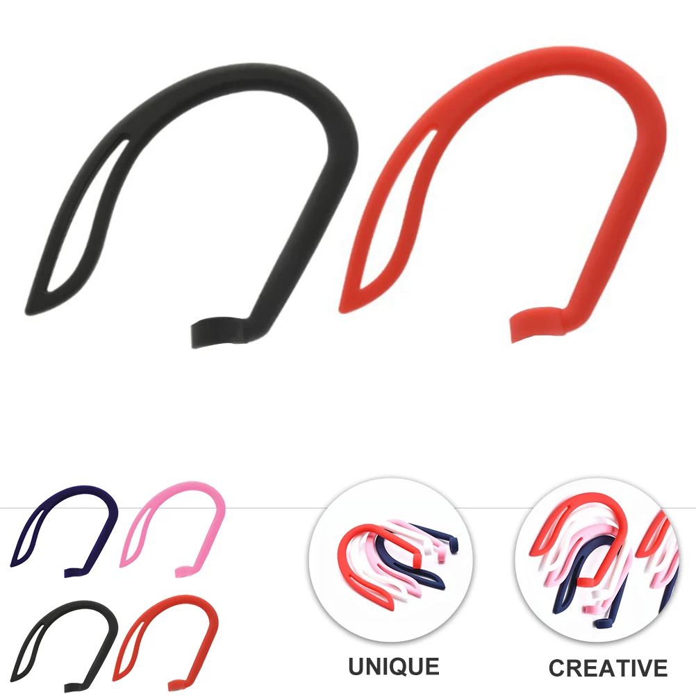 

4 Pcs Earphone Hooks Ergonomic Anti-Lost Silicone Earhooks for Wireless Earbuds Lightweight Durable Flexible Protective