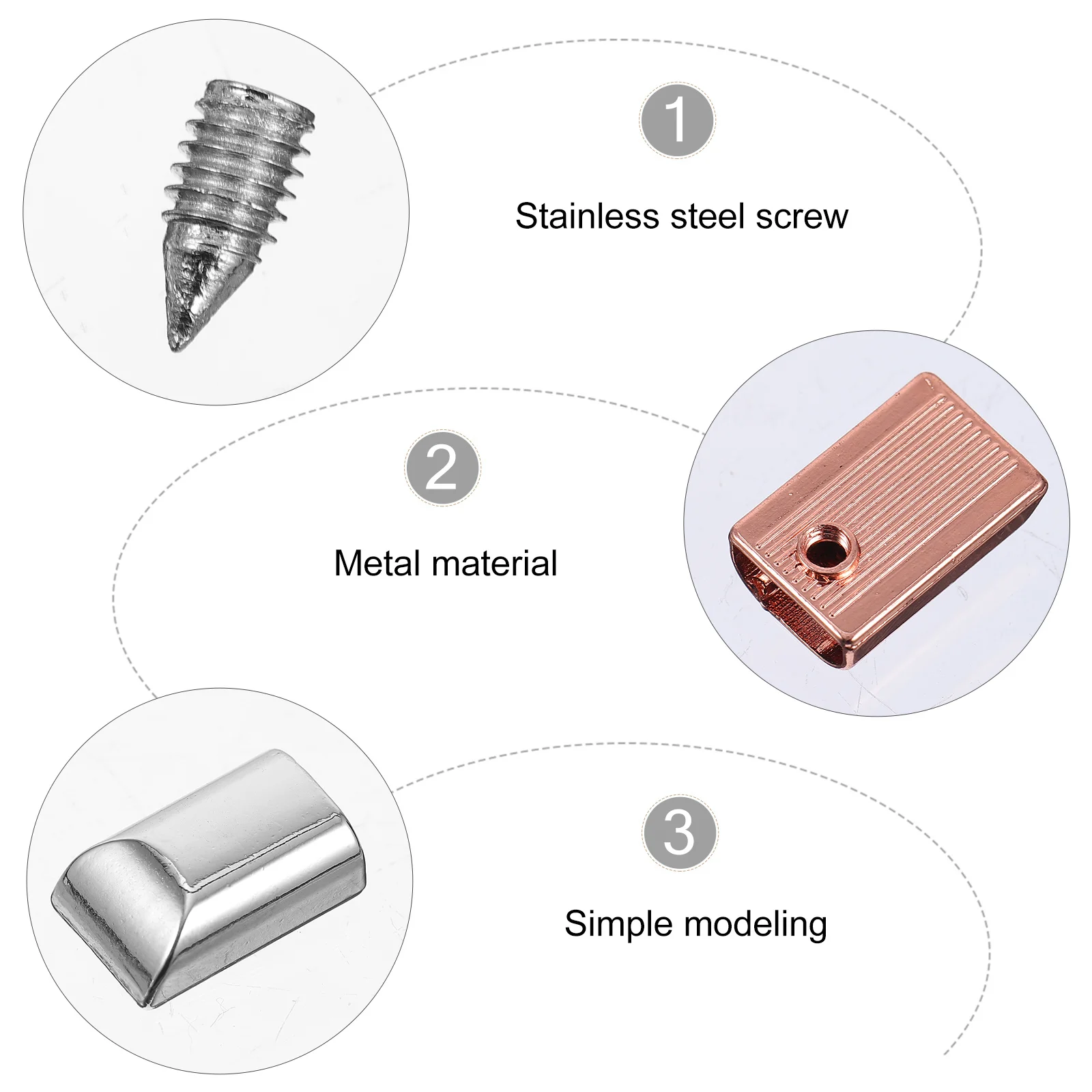 

50Pcs Zipper Tail Clips Metal Durable Sturdy Bag Zipper Stopper for Handbag Purse Craft Repair Accessories Zippers Tail Clip