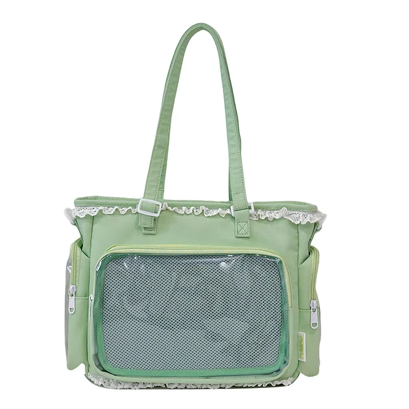 Japan-Style Preppy Messenger Bag with Bow