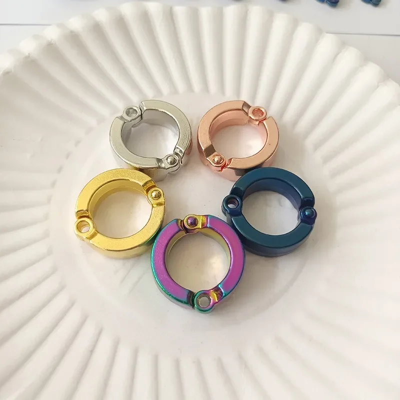 حلقات معدنية لساق الطيور للتدريب على الطيران في الهواء الطلق ، مشبك فتح مضاد للخسارة ، حلقات قدم الببغاء ، ملحقات طوق الحيوانات الأليفة ، 4-15 ، 1Cps #1