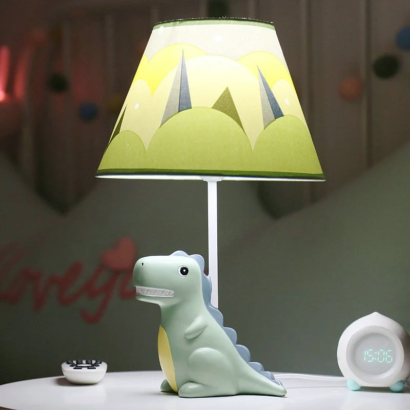 

Cute Dinosaur Table Lamp Remote Control Dimmable LED Night Lamp Bedroom Bedside Lights Eye Protection Desk Light Children's Room