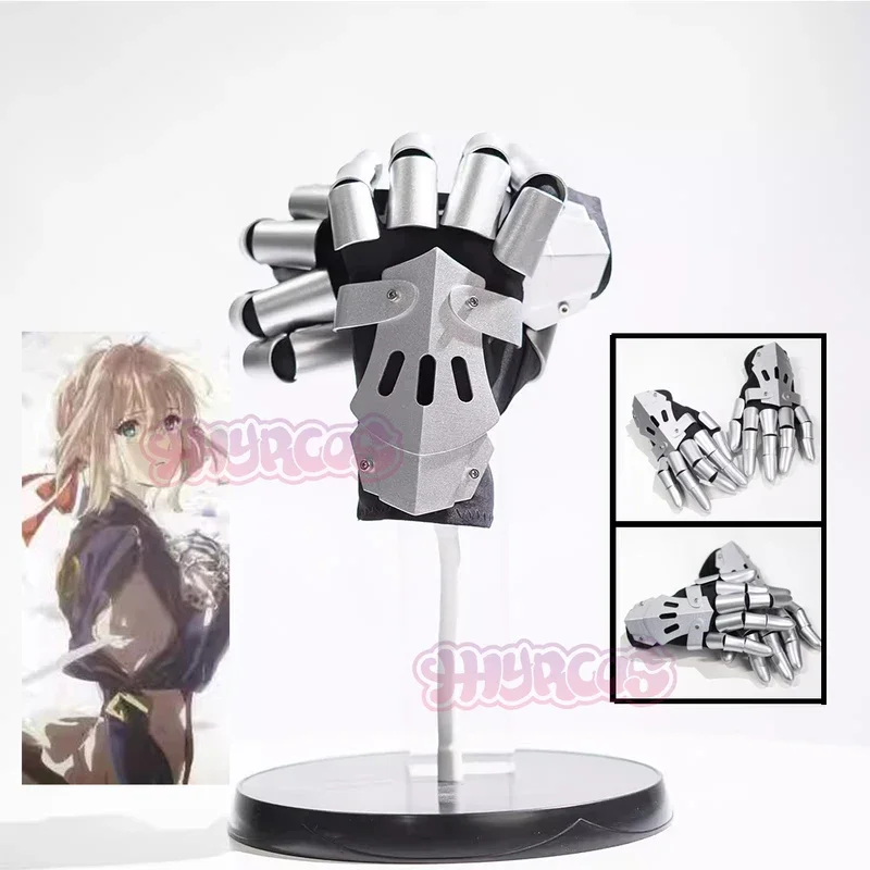 

FC6Anime Violet Evergarden Cosplay Hand Armor Props Gloves Mechanical Technology Hand Armor Stage Auto Memories Doll Gauntl@FC8！