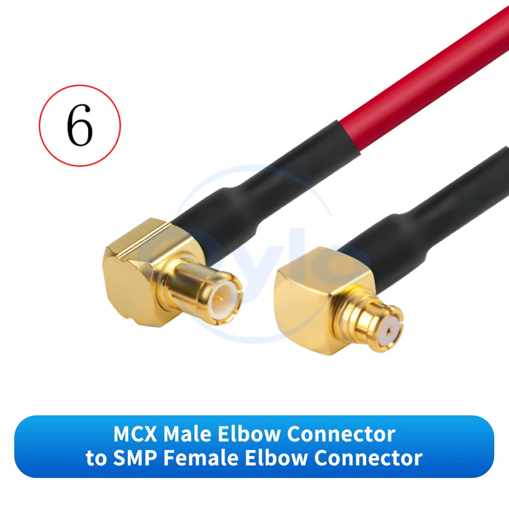 MCX to SMP RF Coaxial Cable RG402 Red Semi-Flexible High-Frequency Coaxial Cable MCX to SMP Cable (1 pcs)