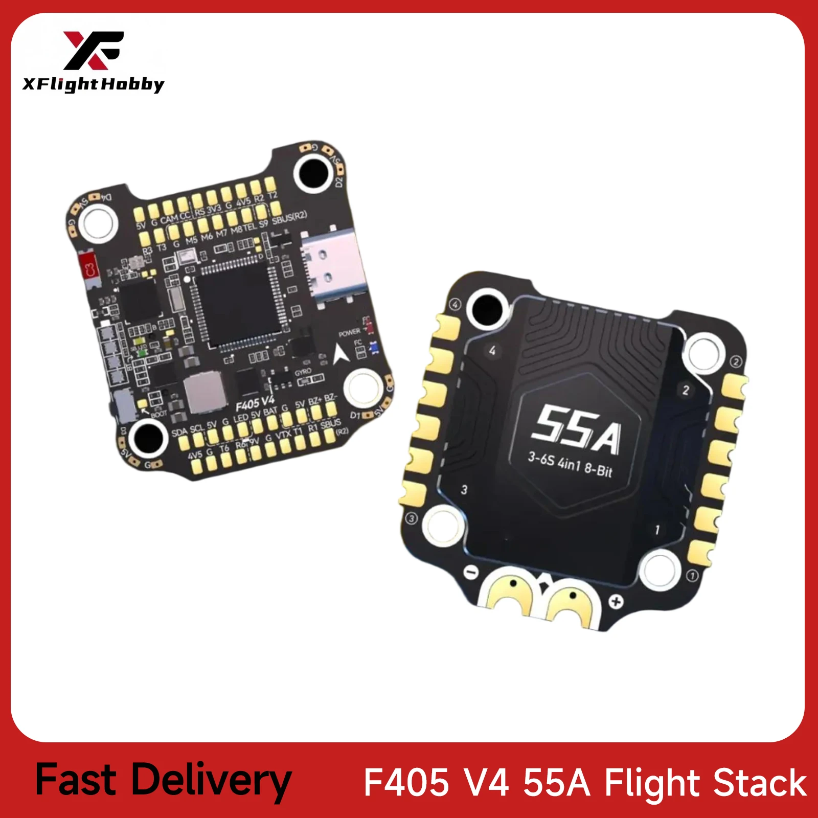 

F405 V4 Stack BLS 55A 4-в-1 ESC и FC поддерживает INAV Betaflight Configure Bluetooth 3-6S FPV 5-10-дюймовая рама, детали радиоуправляемого дрона