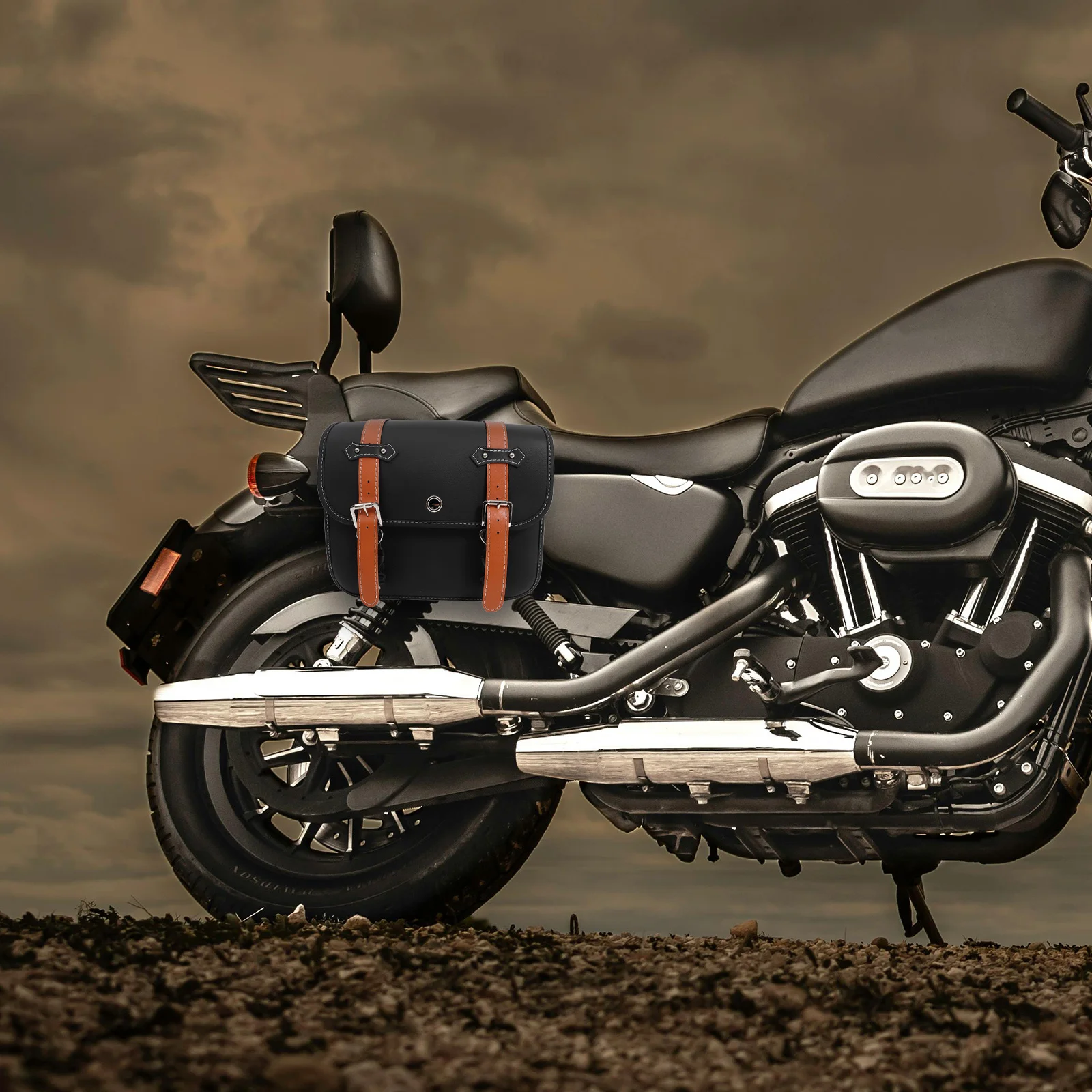 

2 шт. мотоциклетная сумка, универсальные боковые сумки для инструментов из искусственной кожи, винтажная седельная сумка с передней вилкой, большая вместимость, водонепроницаемое хранилище