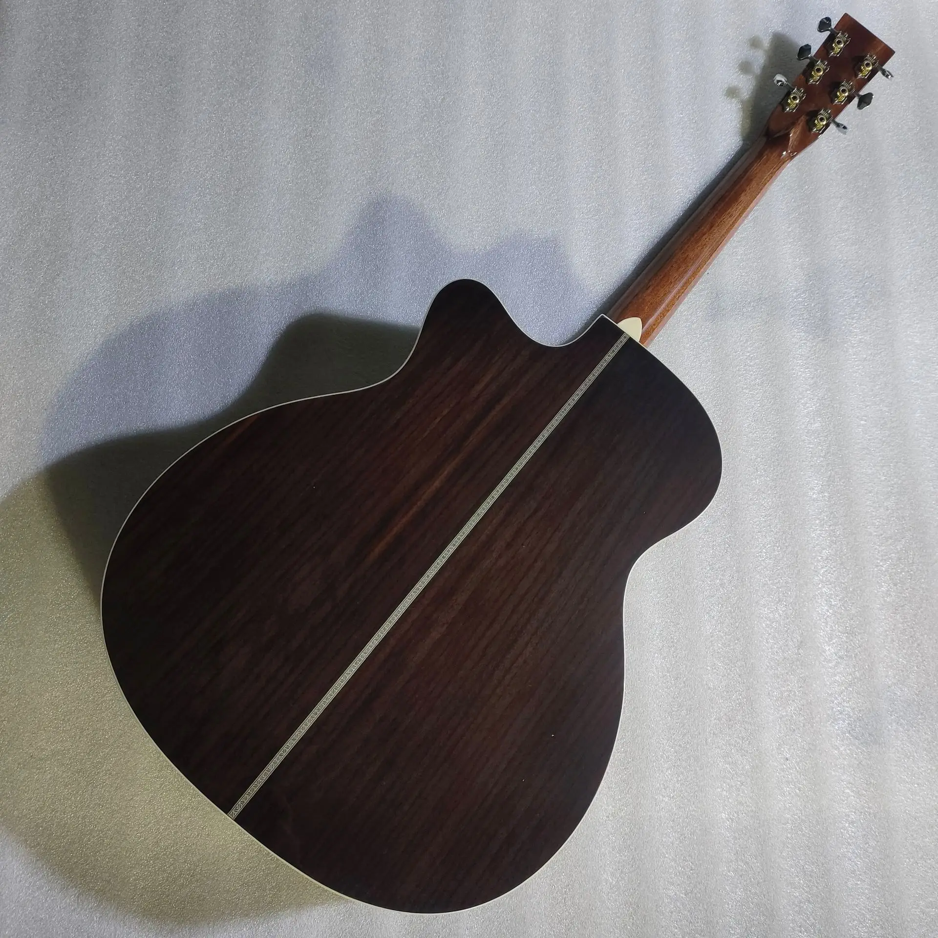 single cut solid OOO28 rosewood herringbone binding upgrade handmade fingerstyle cutaway acoustic electric OM  guitar