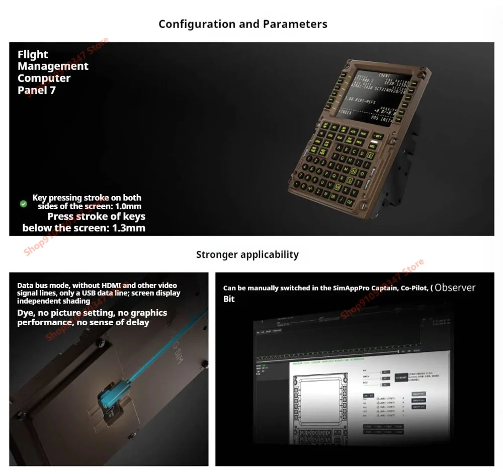 

WINWING Flight Simulator CDU PMDG Civil Aviation Control Panel Boeing 777 PFP 7 Suitable for X-Plane MSFS