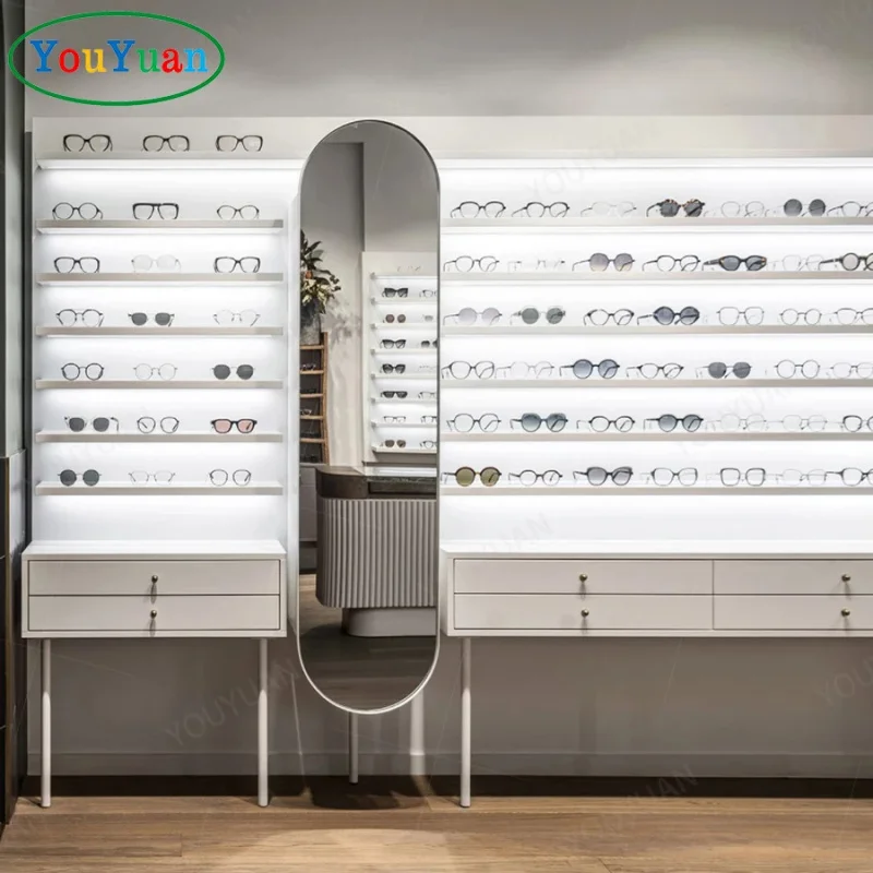 custom.Customized Sunglasses Display Rack Cabinet Glasses Optical Shop Fixture Eyewear Lockable Storage Cabinet