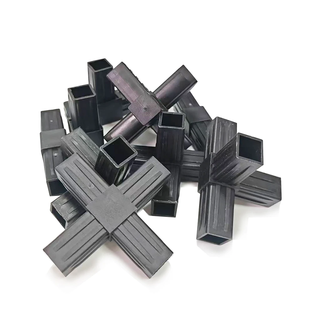 

8 pieces of 0.78-inch/20mm plastic square tube joints, suitable for corner joints of 20mm/1-inch outer diameter square tubes, sh