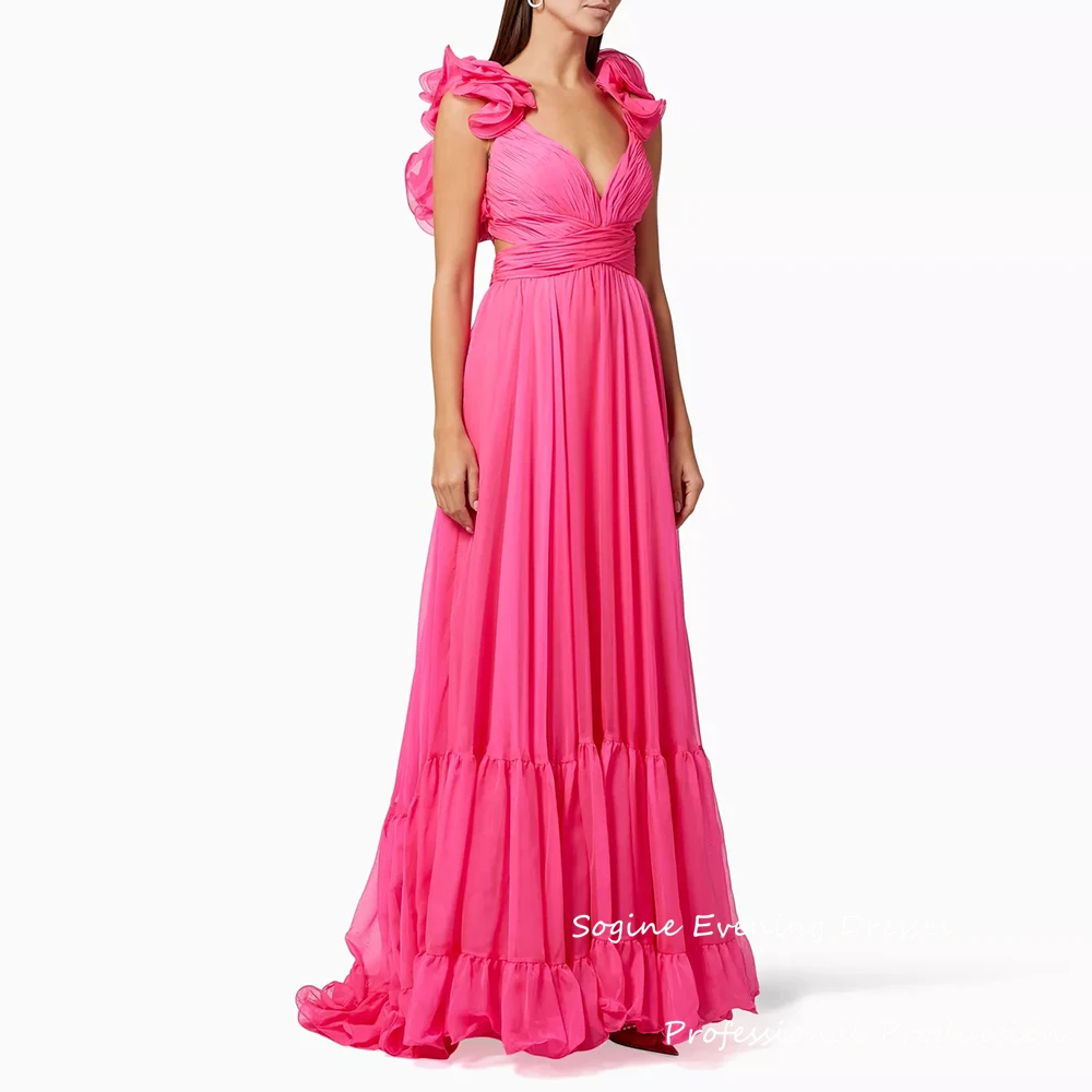 Sukienki wieczorowe z szyfonu na ramiączkach spaghetti, rozkloszowane, warstwowe sukienki koktajlowe, marszczone suknie wieczorowe dla kobiet, długa suknia wieczorowa.