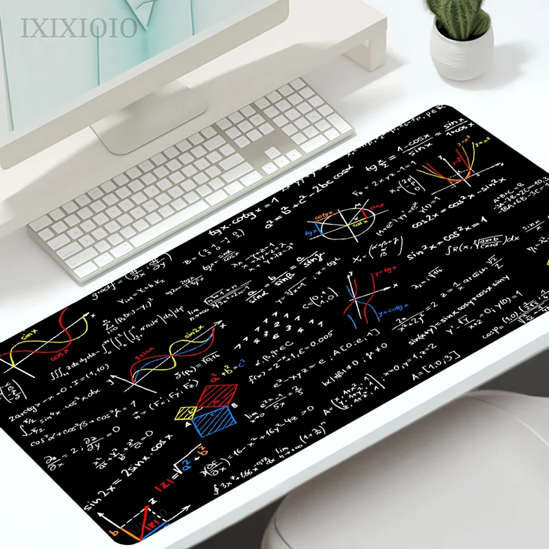 Geometric Math Formula Mouse Pad Gamer XL HD Home New Mousepad XXL Carpet Office Soft Natural Rubber PC Mice Pad Table Mat