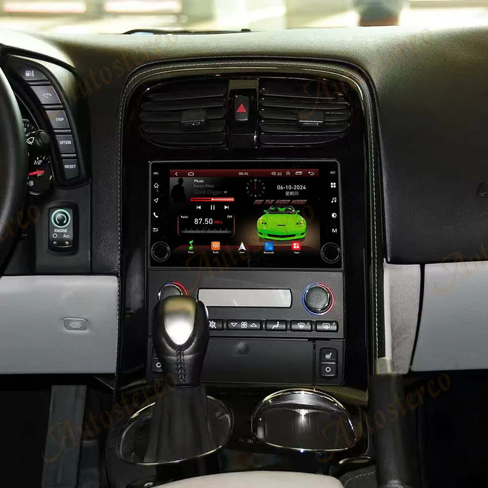 Radio Android para Chevrolet Corvette C6 Stingray 2005-2013 Reproductor Multimedia GPS Navegación Inalámbrica Carplay Estéreo