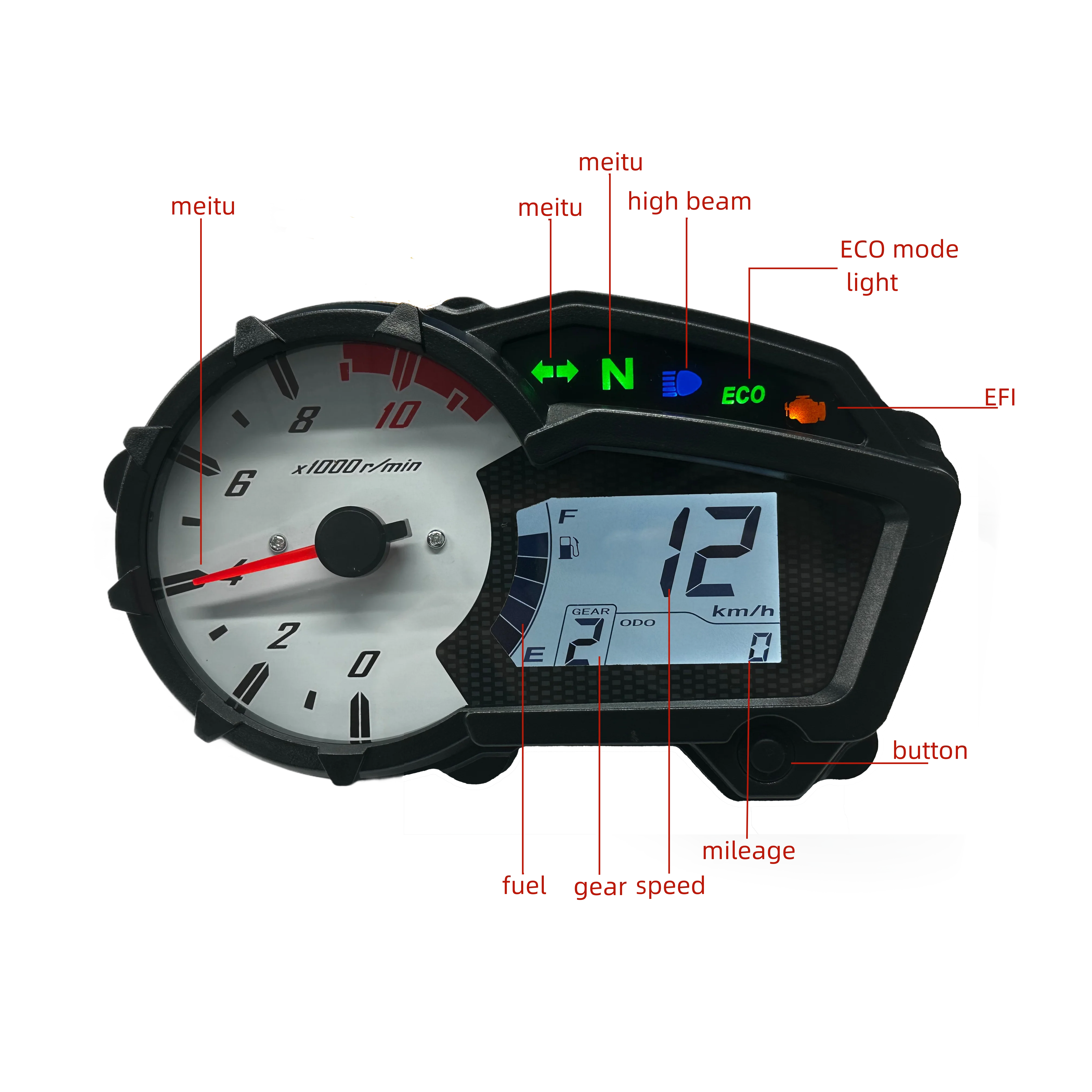 

OEM/ODM Services Digital Motorcycle Speedo Meter Speedometer for Ys125 yamaha Ys 125 Fz Fazer 150 Crosser 150