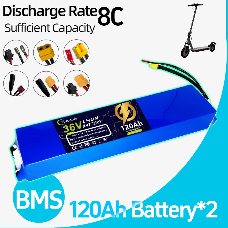

Shipping France 36V 120ah 18650 Lithium Battery 10s3p 120000mAh 4320w 42V Electric Scooter Power Battery with Battery Pack