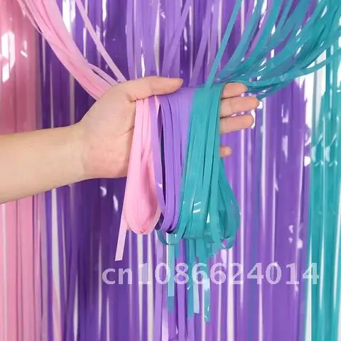 

Tinsel New Party Birthday Photozone Wedding Decoration Candy Bar Photography Party Favors Rain Curtain Easter Decor