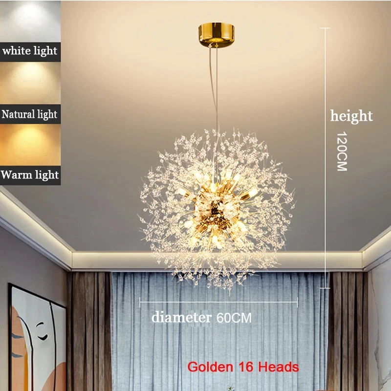 Moderne paardenbloem LED-verlichting hanglampen woonkamer eetkamer slaapkamer hanglampen sterrenhemel vuurbal verlichtingsarmaturen