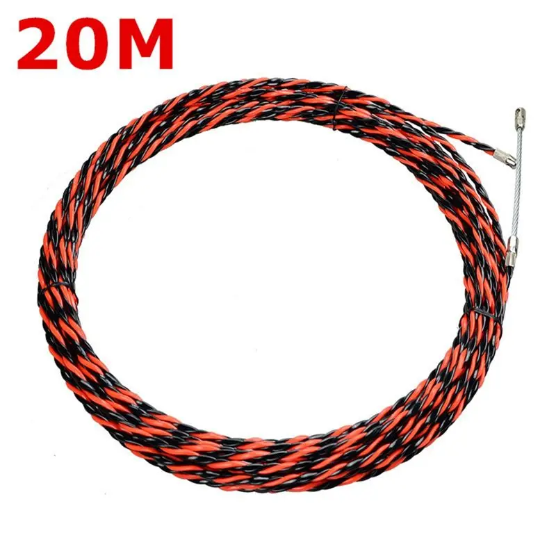 ABFW Electrician Threader Set Lead Tool 20M Cable Wire Guide 3-Strand Wall Threader Cable Stringer