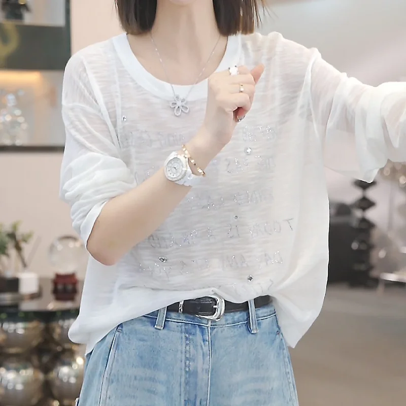 

Новая коллекция Весна-Лето: Женская футболка с длинным рукавом, модная, приталенная, базовая, больших размеров, в стиле «Маленький аромат»