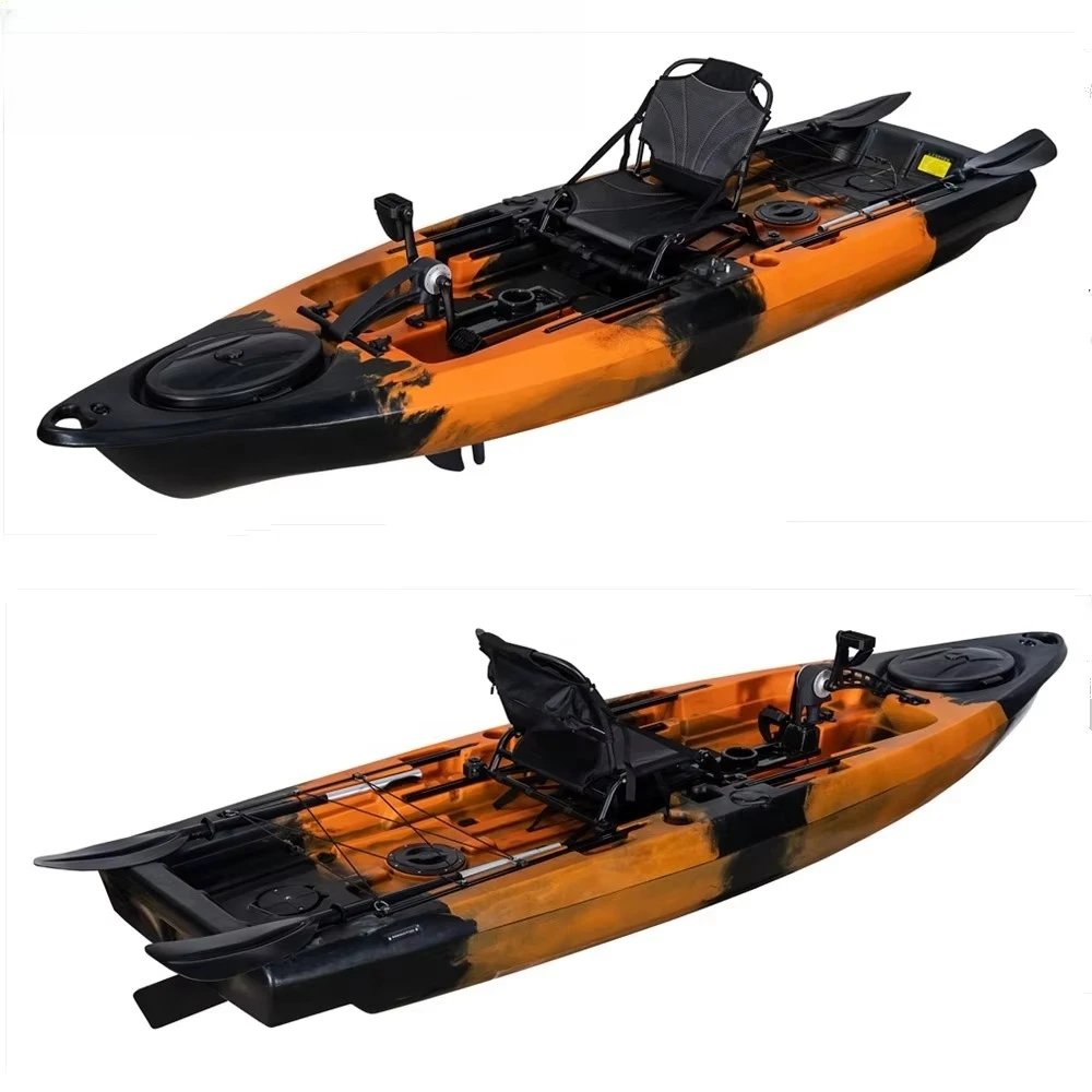 Boating Plastic Ocean Fishing Kayak Pedal Drive Boat 1 Person
