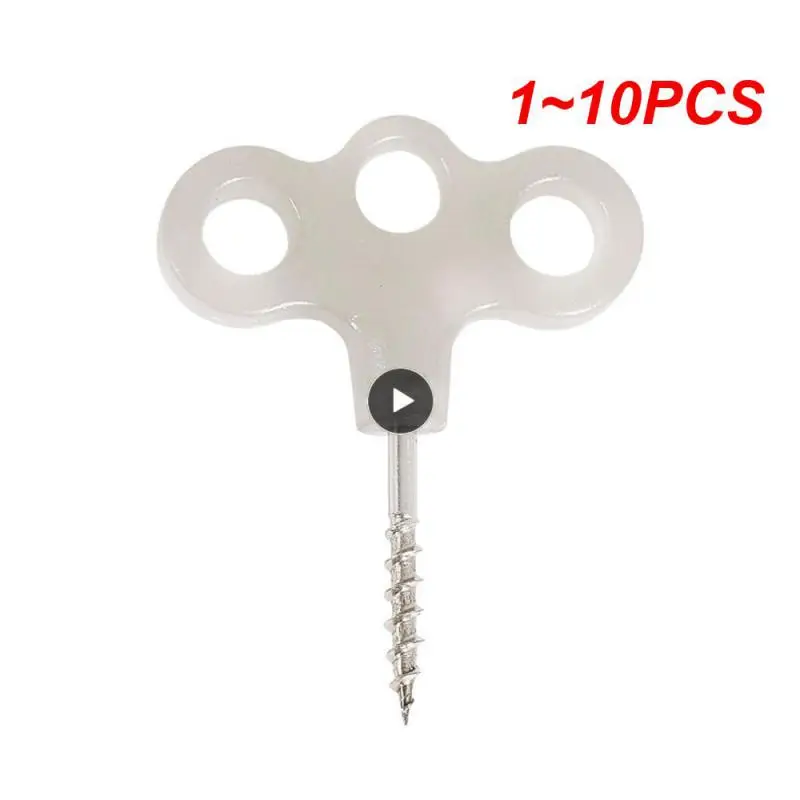 Светящаяся пластиковая веревка для гвоздей, 1 ~ 10 шт., светящаяся Резьбовая напольная палатка для гвоздей, оборудование для кемпинга, головной убор из нержавеющей стали с тремя глазками