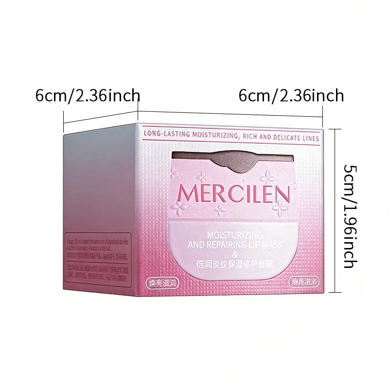 Mercilen Moisturizing Lip Mask 7.5g, Contains Honey, Hyaluronic Acid, Collagen, and Plant-Based Squalane for Deep Hydration and Nourishment, Improves the Appearance and Discomfort of Dry Skin, Makes Lips Soft, Moisturized, and Elastic