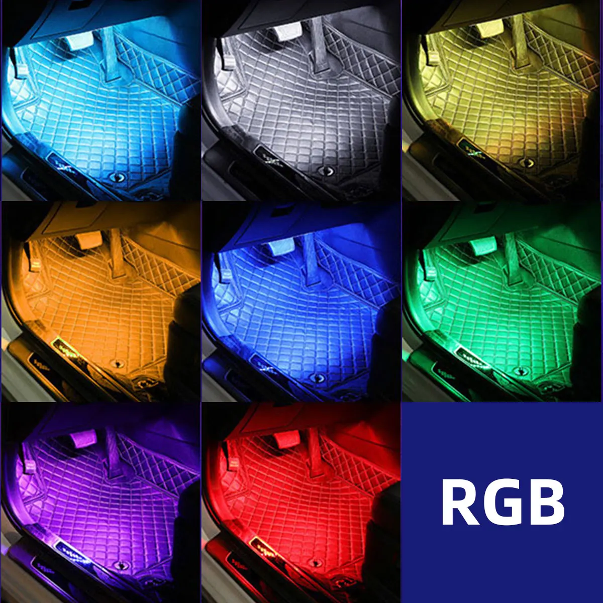 LED Car Music Light Strip 48LEDs USB Smart Bluetooth APP Control Waterproof Multi-color RGB Car Interior Atmosphere Light Strip image 6