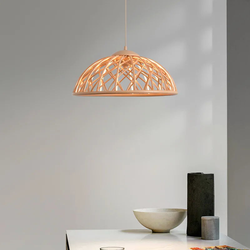 

SANDYHA Nordic Braided Rope Ceiling Pendant Light LED Hanging Chandelier Acrylic Lampshade Ideal for Living Room Bedroom Home
