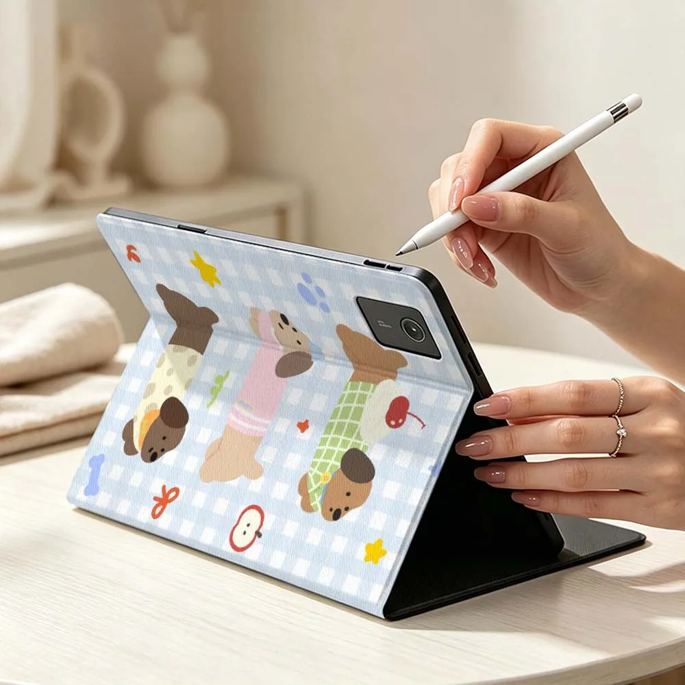 Cartoon Puppy Pattern Soft Pen Tray Tablet Case For Lenovo Xiaoxin Lenovo Tab Pad Pro Plus P12 P11 M10