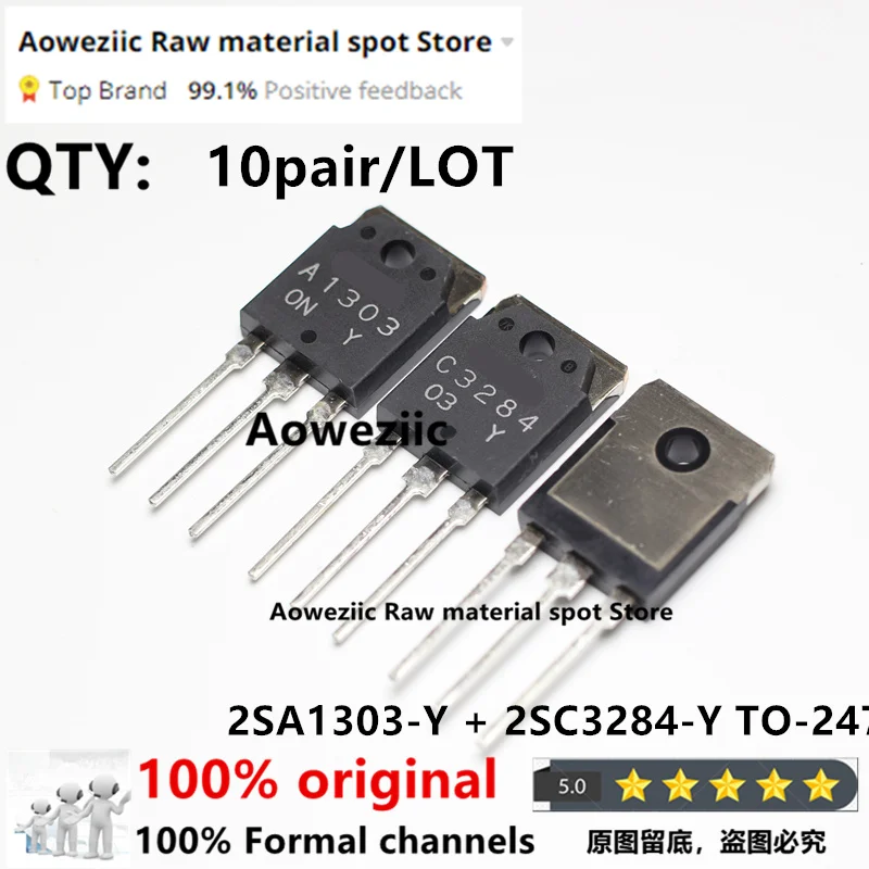 

Aoweziic 2020+ 100% New Imported Original 2SA1303-Y 2SC3284-Y 2SA1303 2SC3284 TO-247 Audio Amp Power Transistor