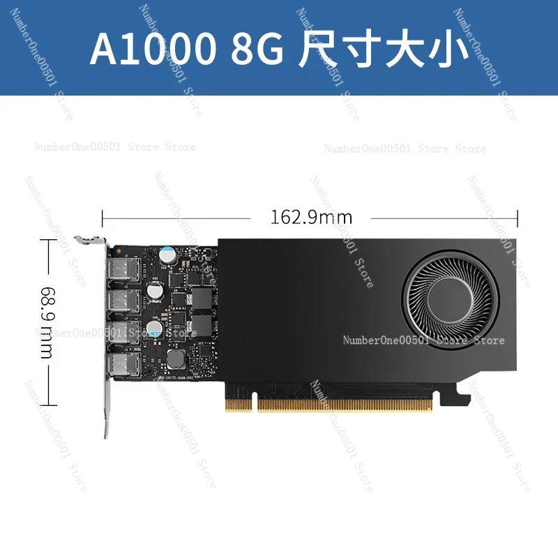 RTX A1000 8GB Pro Graphics Card ITX For Design Video Editing Modeling Rendering High Performance Stable Low Power