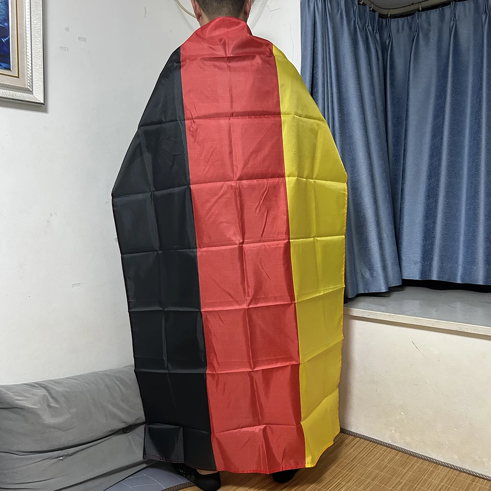 Germany Shawl Flag 90x150cm 3x5 Feet Super Poly Football Germany Shoulder Flag Indoor Outdoor Germany Polyester Flags