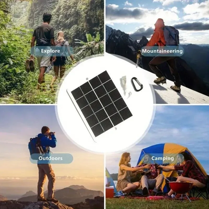 3W Monocrystalline Silicon Solar Power Panel Portable Photovoltaic Charging Board for Cell Phones Surveillance Cameras Power