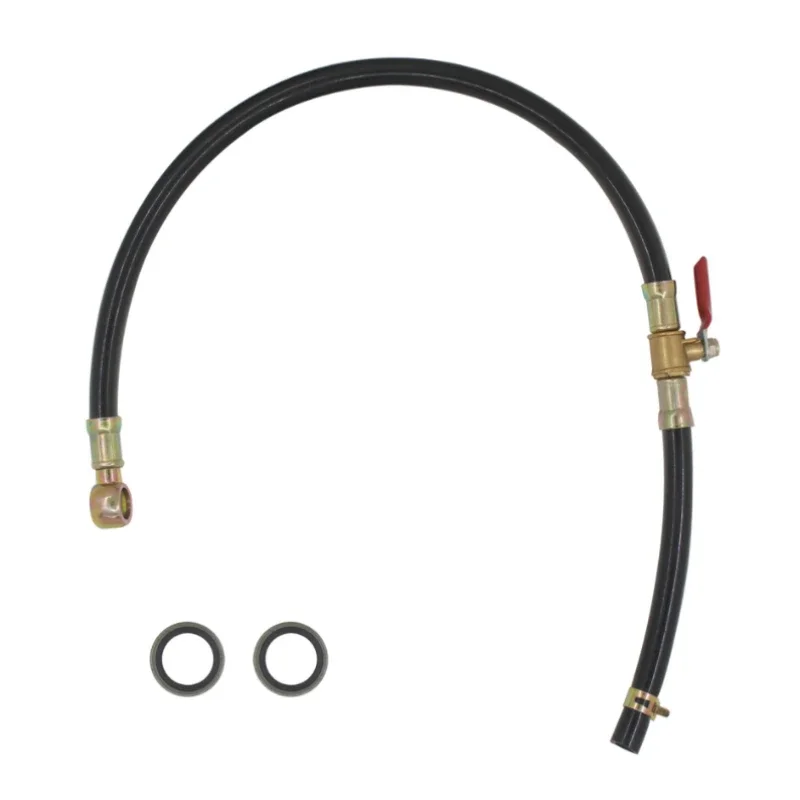 1PCS Fuel Oil Feed Hose for Agricultural Vehicle Rubber Fuel Hose with Brass Ball Valve and 13mm Banjo Fitting L0.4-1.5m