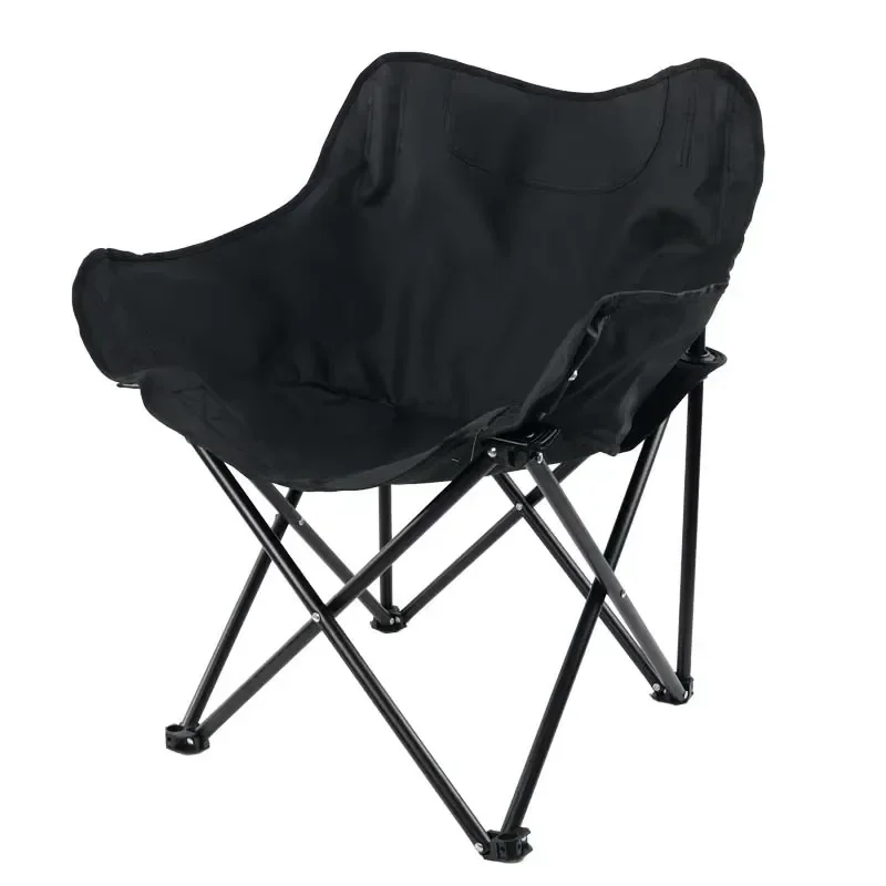 for Customized Durable Portable 600D Oxford Metal Frame Beach Camping Chair Outdoor Folding Moon