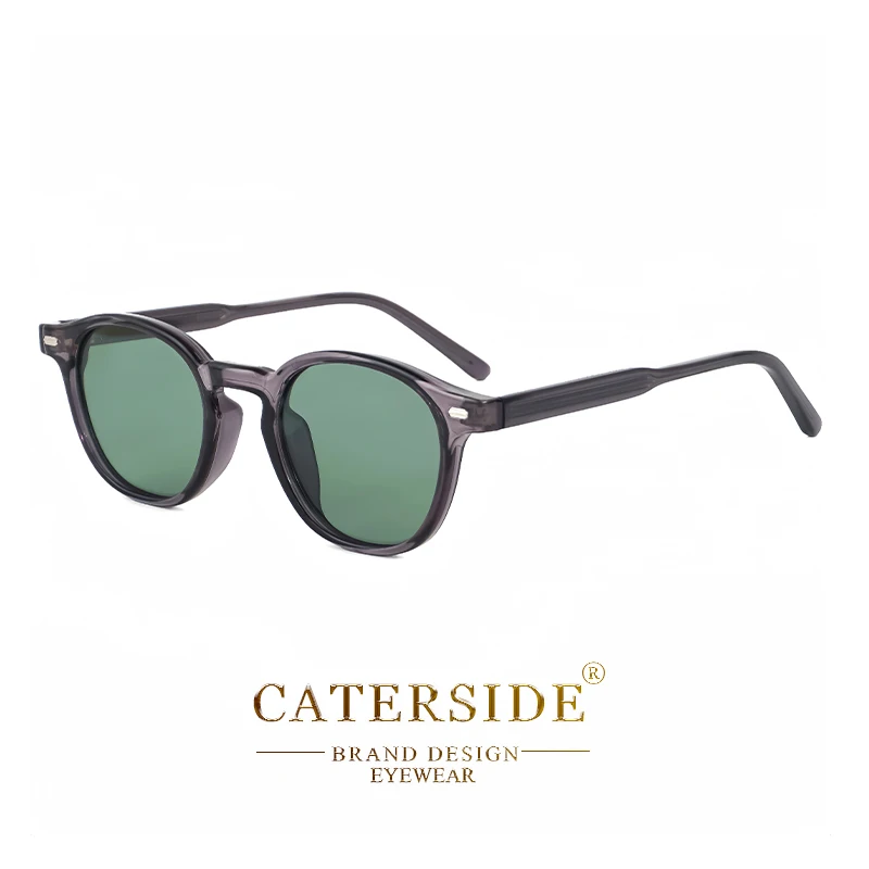 Caterside Polarisierte Runde Sonnenbrille für Herren, Punk TR-Rahmen mit Core-Einsatz, Retro-Sonnenbrille für Damen, Set für Autofahren und Angeln, UV400-Schutz – Detail 12