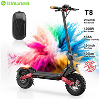 ISinwheel T8 Foldable Electric Scooter 1200W 48V 15Ah 20 km/h Urban Mobility for Teens and Adults