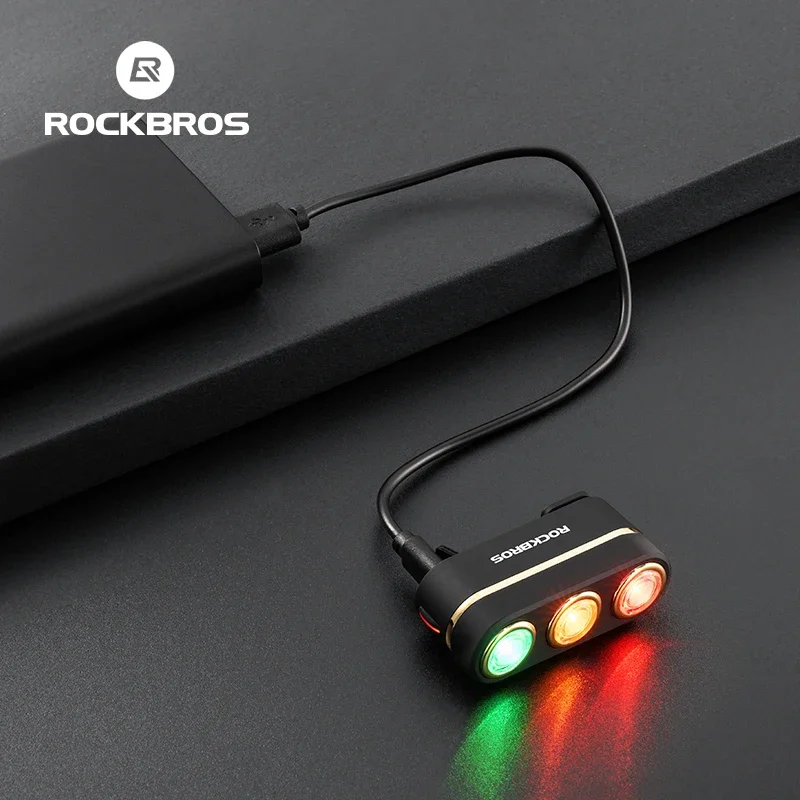 ROCKBROS Bicycle Tail Light Auto Brake Sensing Bike light Type-C Rechargeable Wireless Warning Cycling Tail light