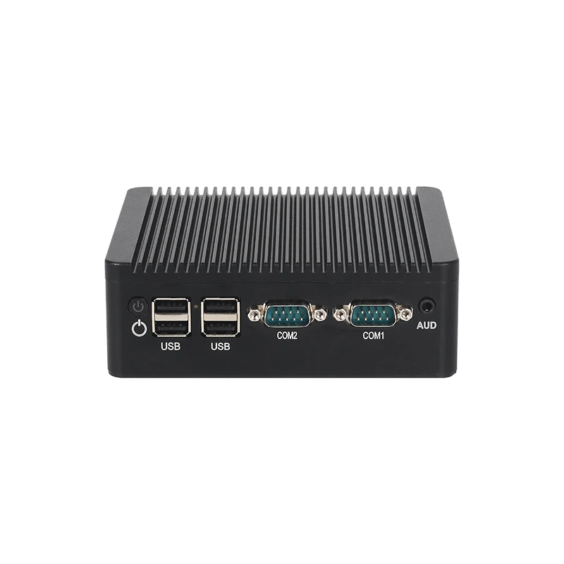 Mini PC industriel Helorpc N2840/J2900, prend en charge WIN10 LINaffiliates avec 2x LAN Gigabit, 5x USB 2.0, 1x USB v1.0, 4x DB9 COM, 1x HDMI, 1x VGA