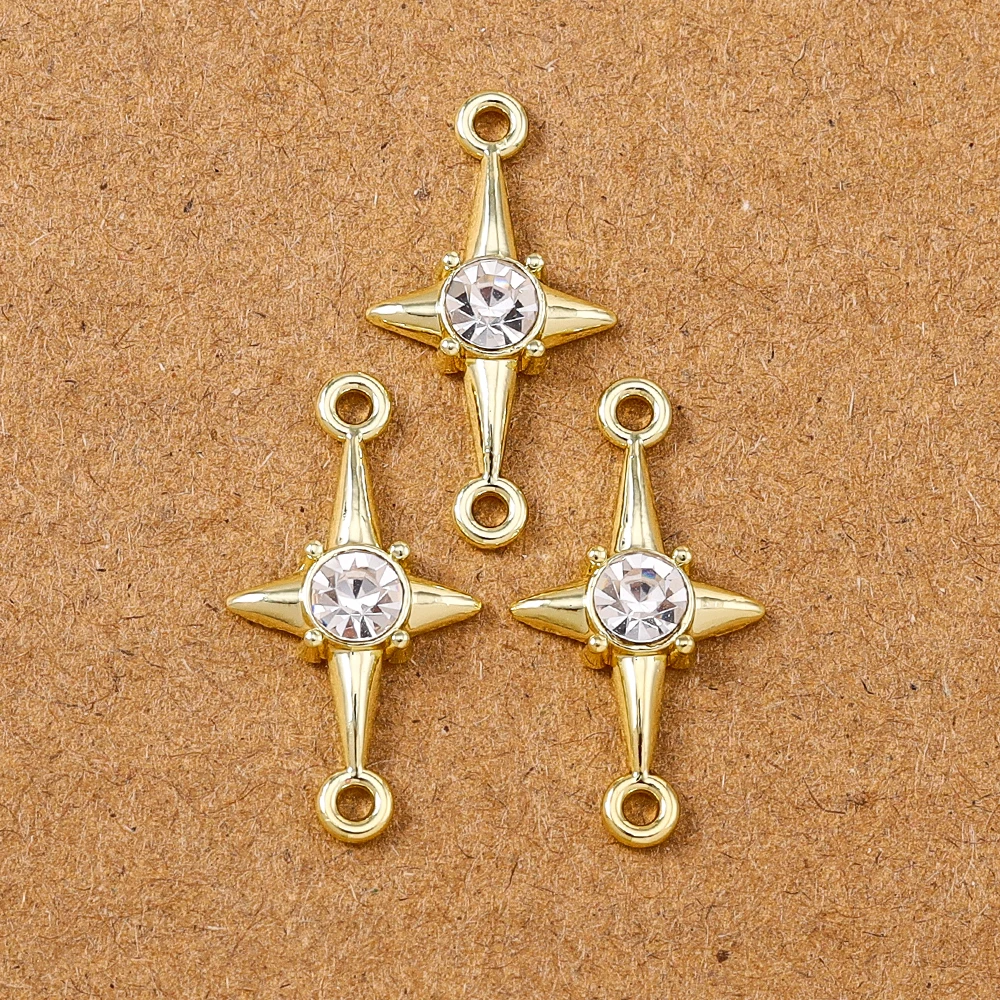5 Stück 23*12mm Kristall Polar Star Charms Verbinder Anhänger für DIY Halskette Ohrringe Armband Schmuckherstellung Zubehör Zubehör – Detail 4