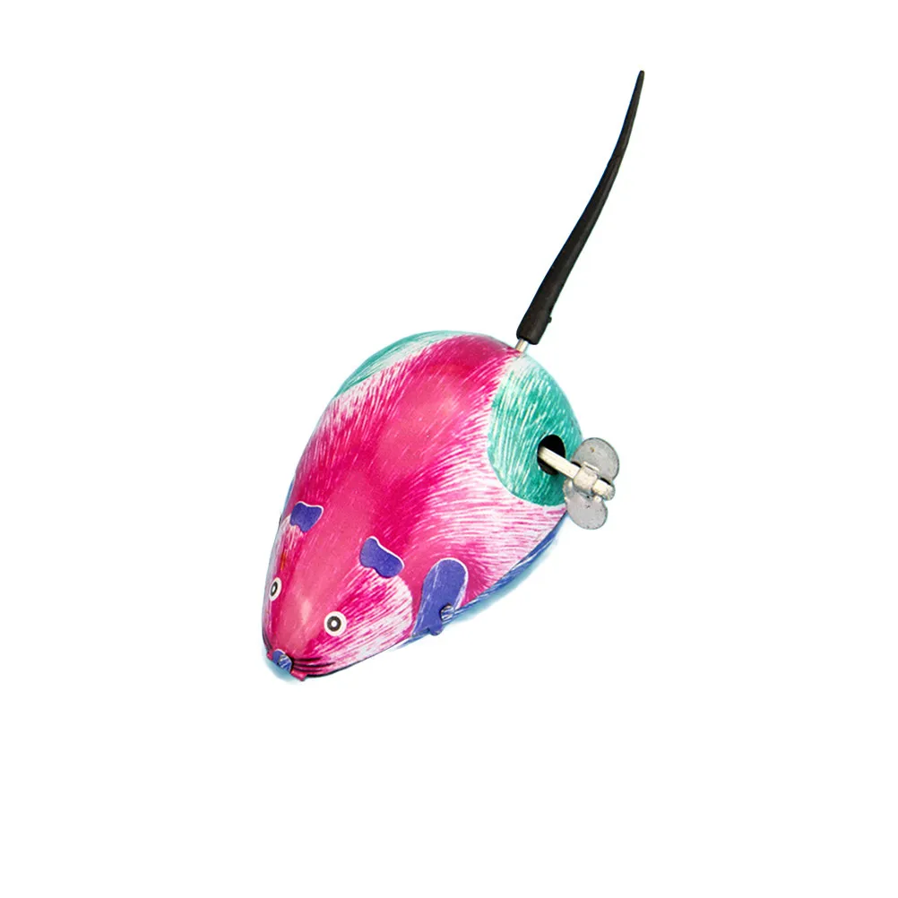 Wind Up Mouse Iron Small Animal Colorful Crawling Clockwork Kids Walking Fun Educational Wind Up Mouse Clockwork Toys for Kid