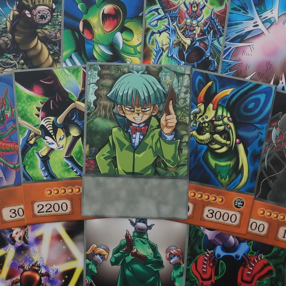 48pcs/set Weevil Underwood Anime Style Deck Yugioh DM Classic Villain Insector Haga Great Moth Insect Theme Cards YGO Orica