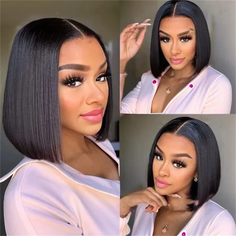 Super Double Drawn BOB Glueless Bone Straight Vietnamesische Haarperücken 8 Zoll 13x4 Lace Frontal Perücke 2x6 4x4 5x5 Closure Perücke – Detail 4