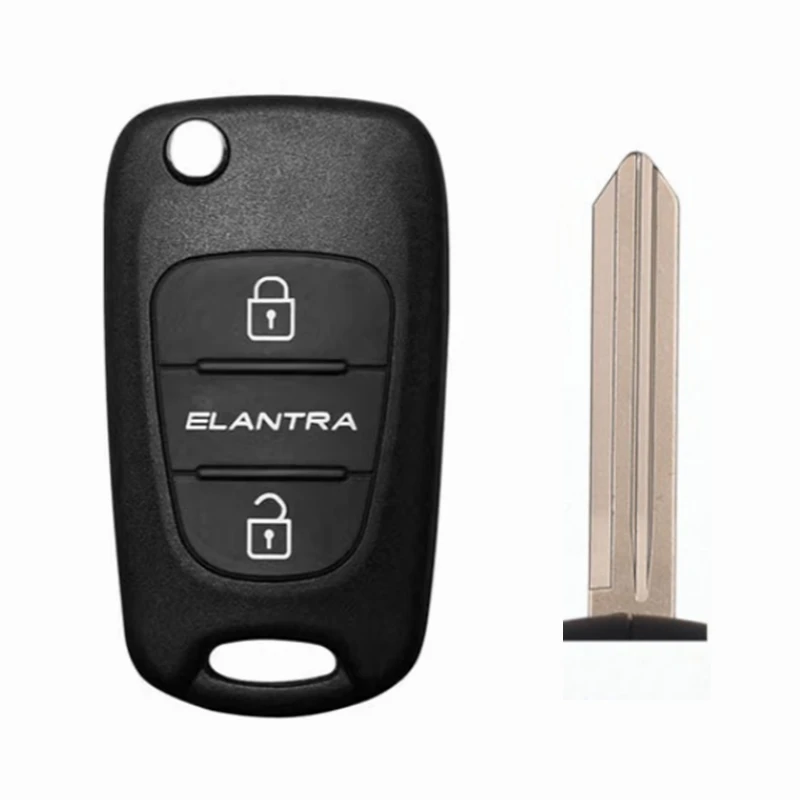 XIEAILI OEM Case kunci Flip lipat kunci Shell untuk Hyundai Sonata Elantra I30 IX35 Verna untuk Kia K5 K2 Sportage Sportage R