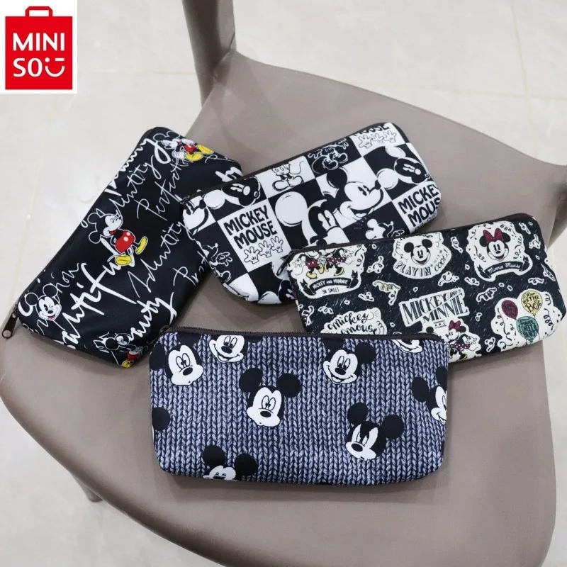 

MINISO Disney Mickey Pen Bag Personalized Cute Zero Wallet Women's Fashion High Quality Multi functional Wallet