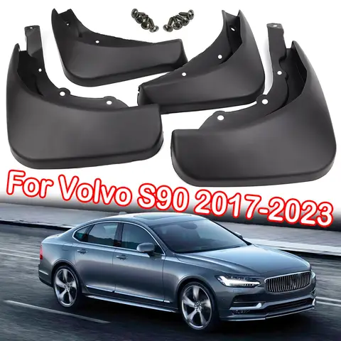 볼보 V90 S90 용 자동차 머드 플랩 세트, 2016 - 2023 머드 플랩, 스플래시 가드, 머드 가드, 전면 후면 몰드 2017 2018 2019 2020 2022 2021