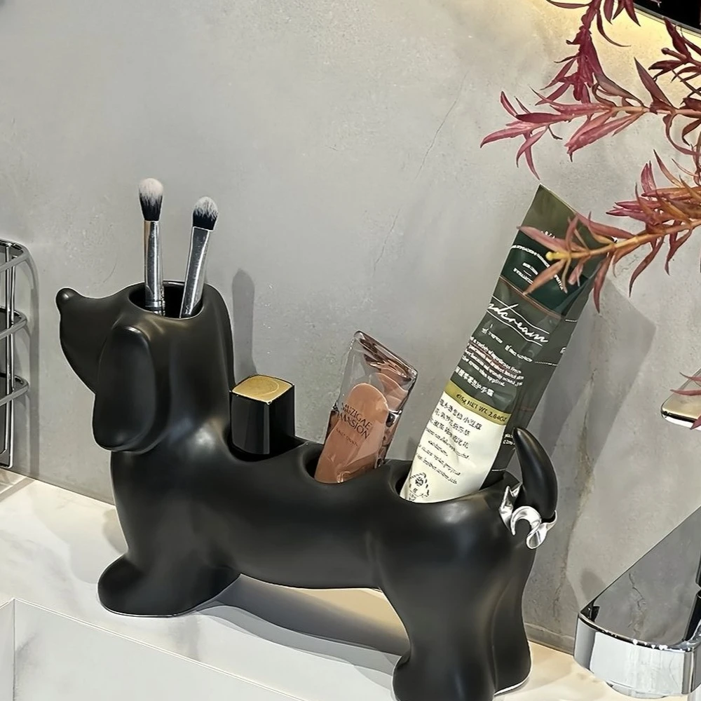 Creative Dachshund Electric Toothbrush Holder Ceramic Toothware Household Washing Table Toothpaste Toothbrush Shelf