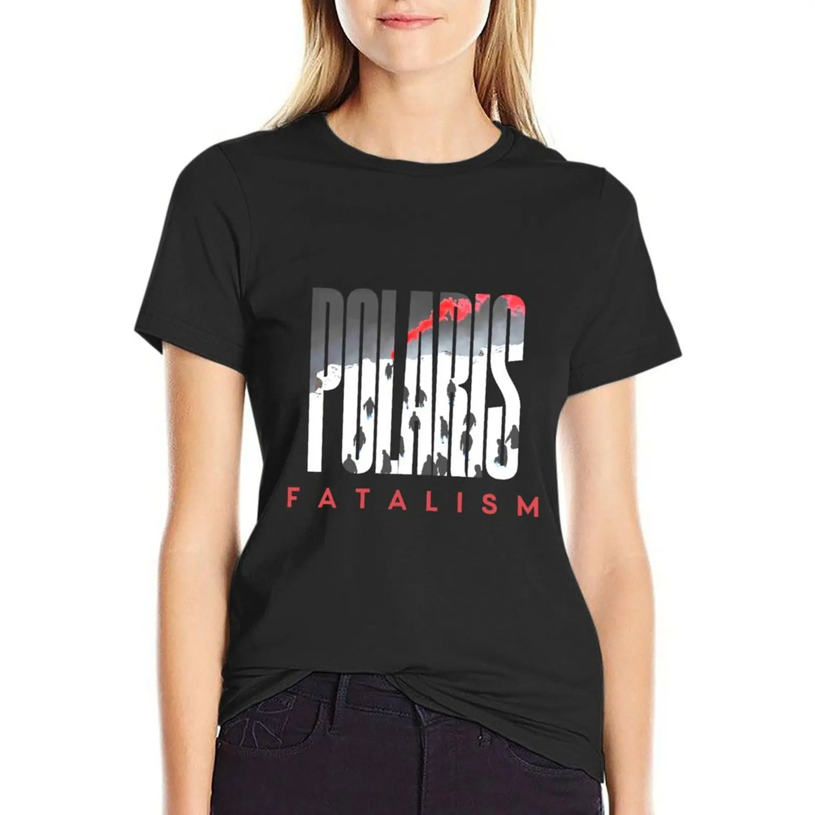 Polaris Inhumane/Nightmare Fatalism for BLACK BACKGROUND T-Shirt quick drying summer tops vintage new edition Women clothing